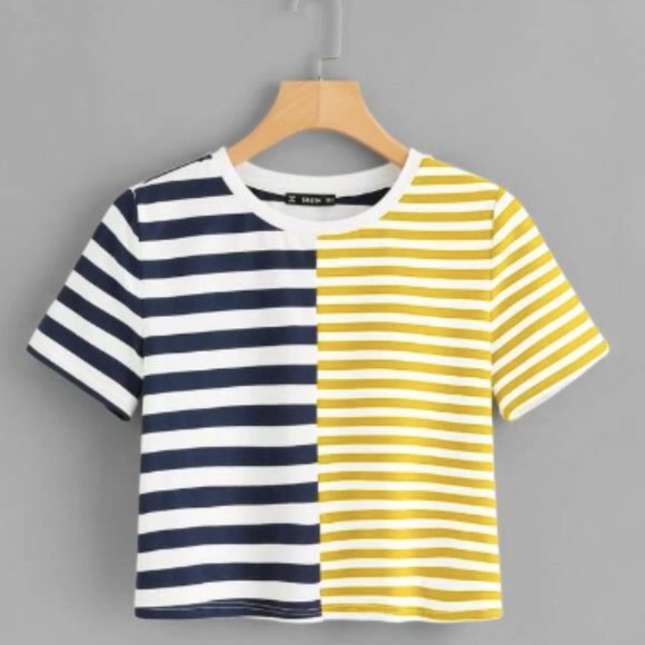 SHEIN Tops - two toned striped tee